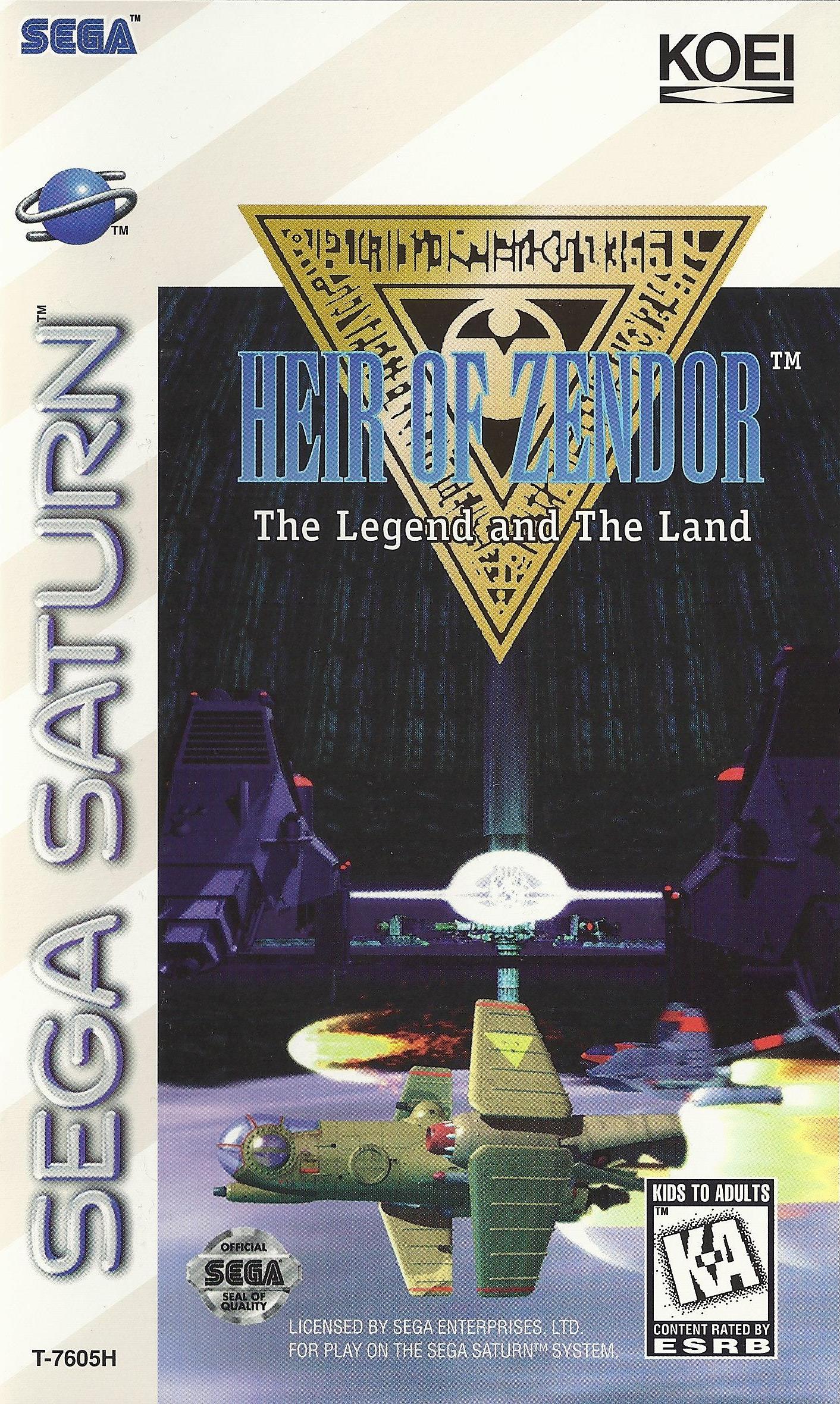 Heir of Zendor The Legend and The Land box art for Sega Saturn